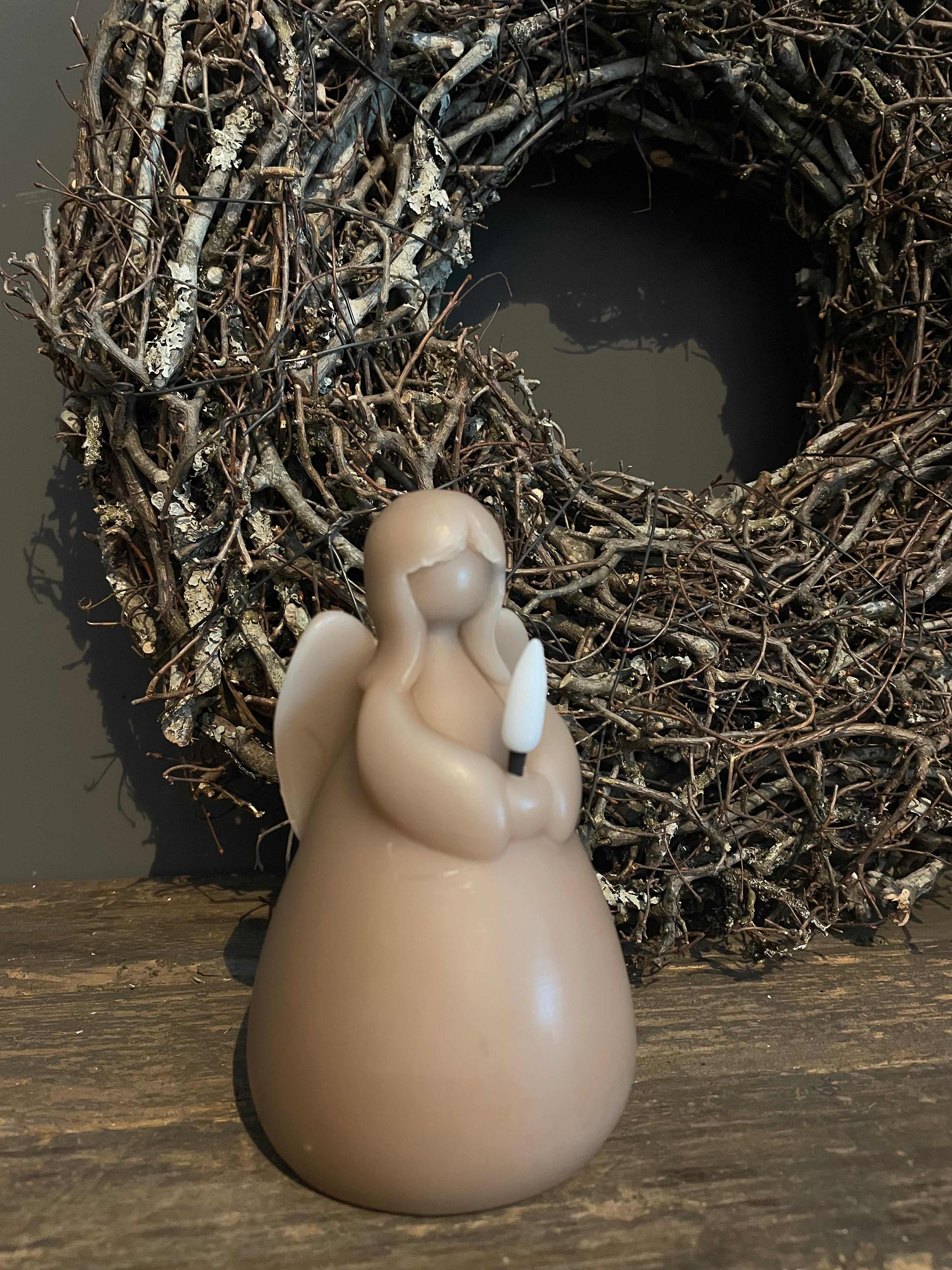 Ledkaars engel klein beige Countryfield