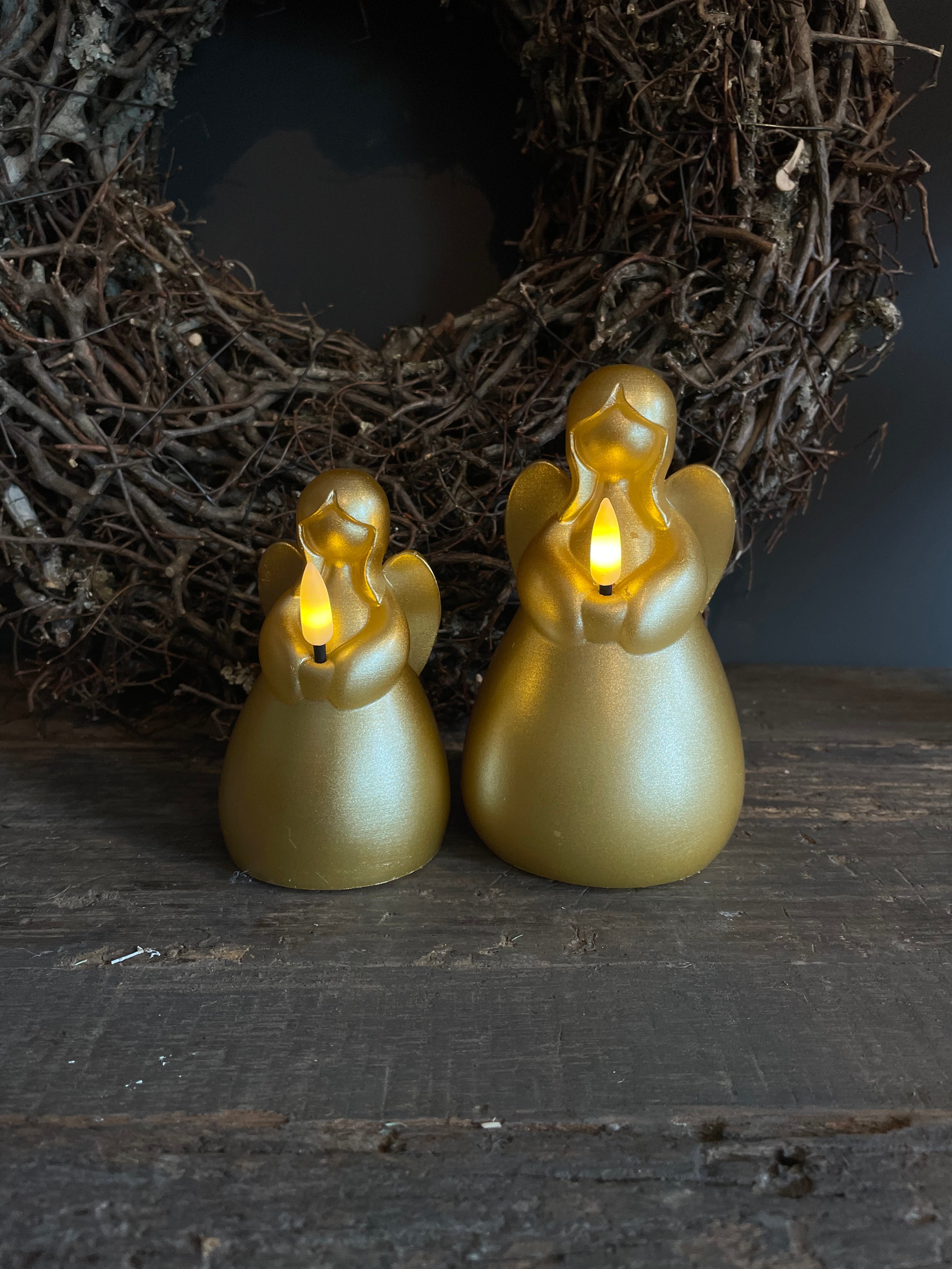 Ledkaars engel groot beige Countryfield