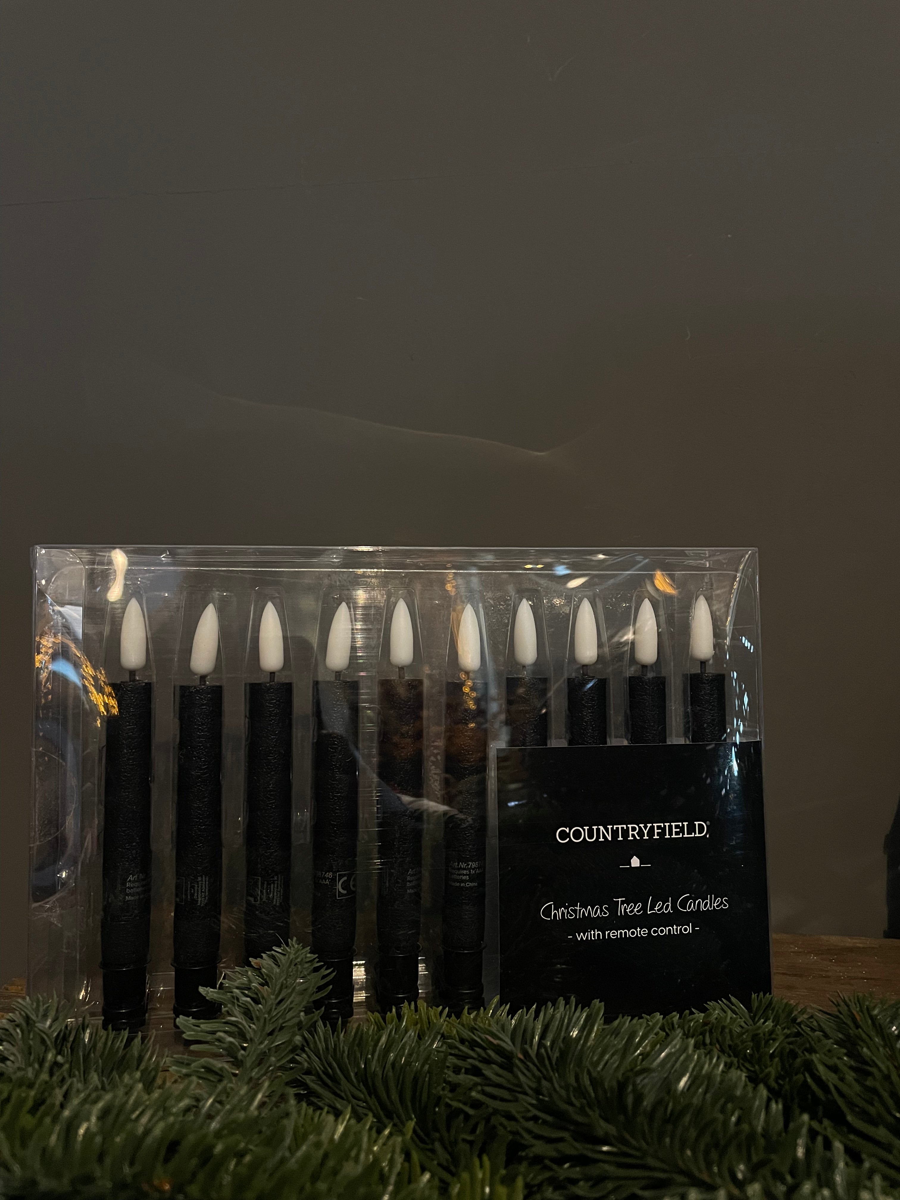 Led kerstboomkaarsjes zwart