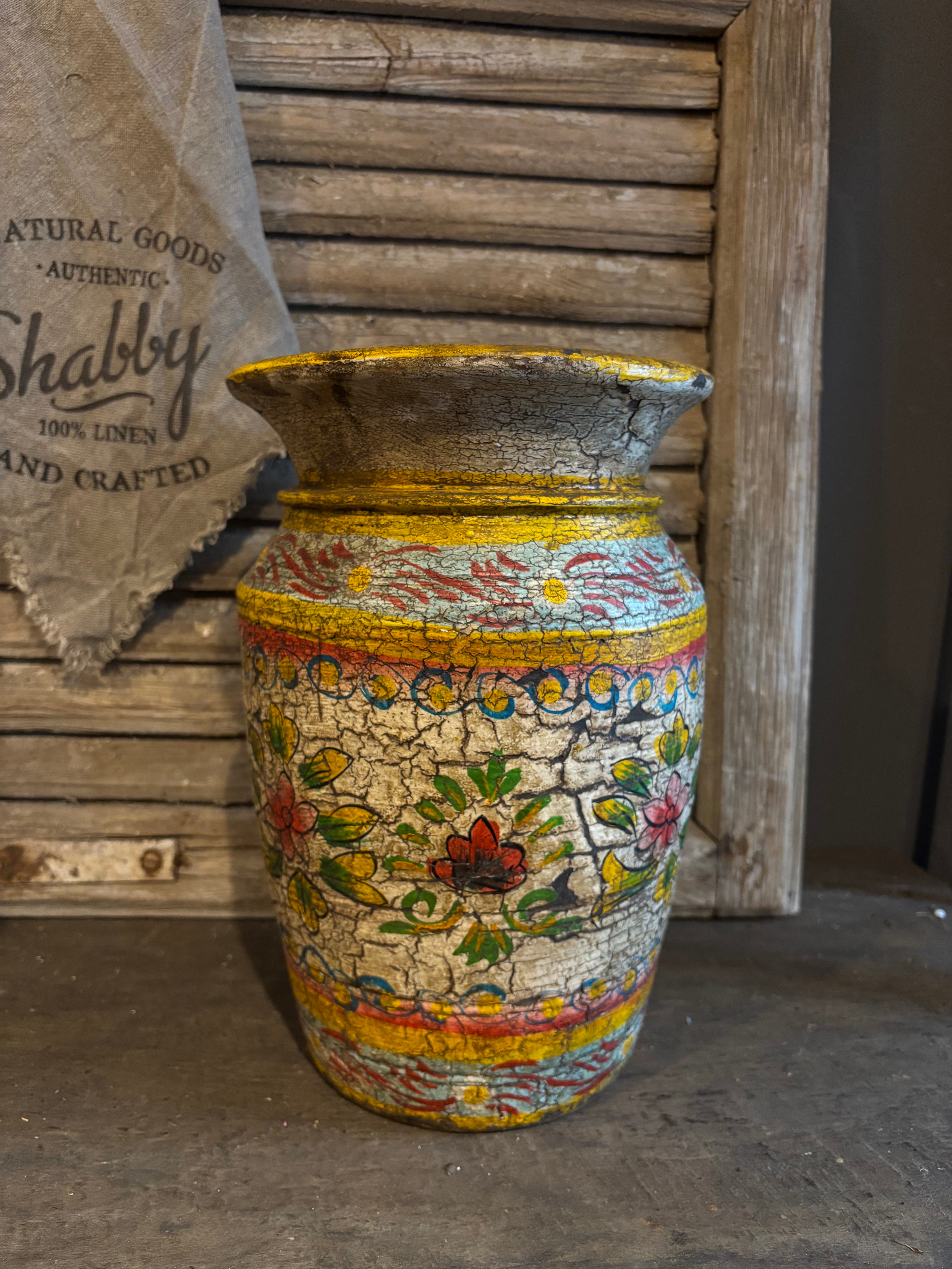 Nepalese pot met schildering 1