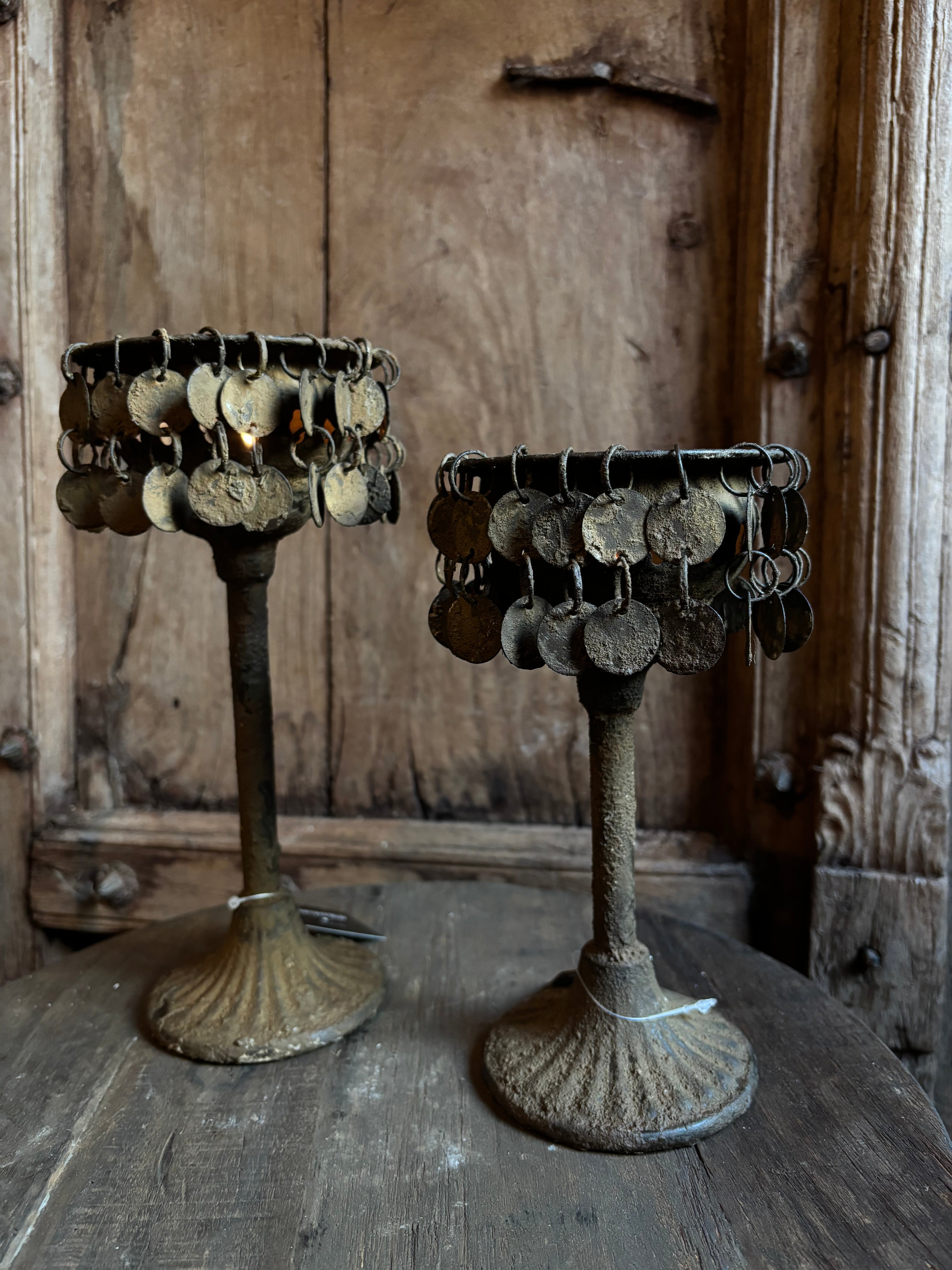 Kandelaar met muntjes klein