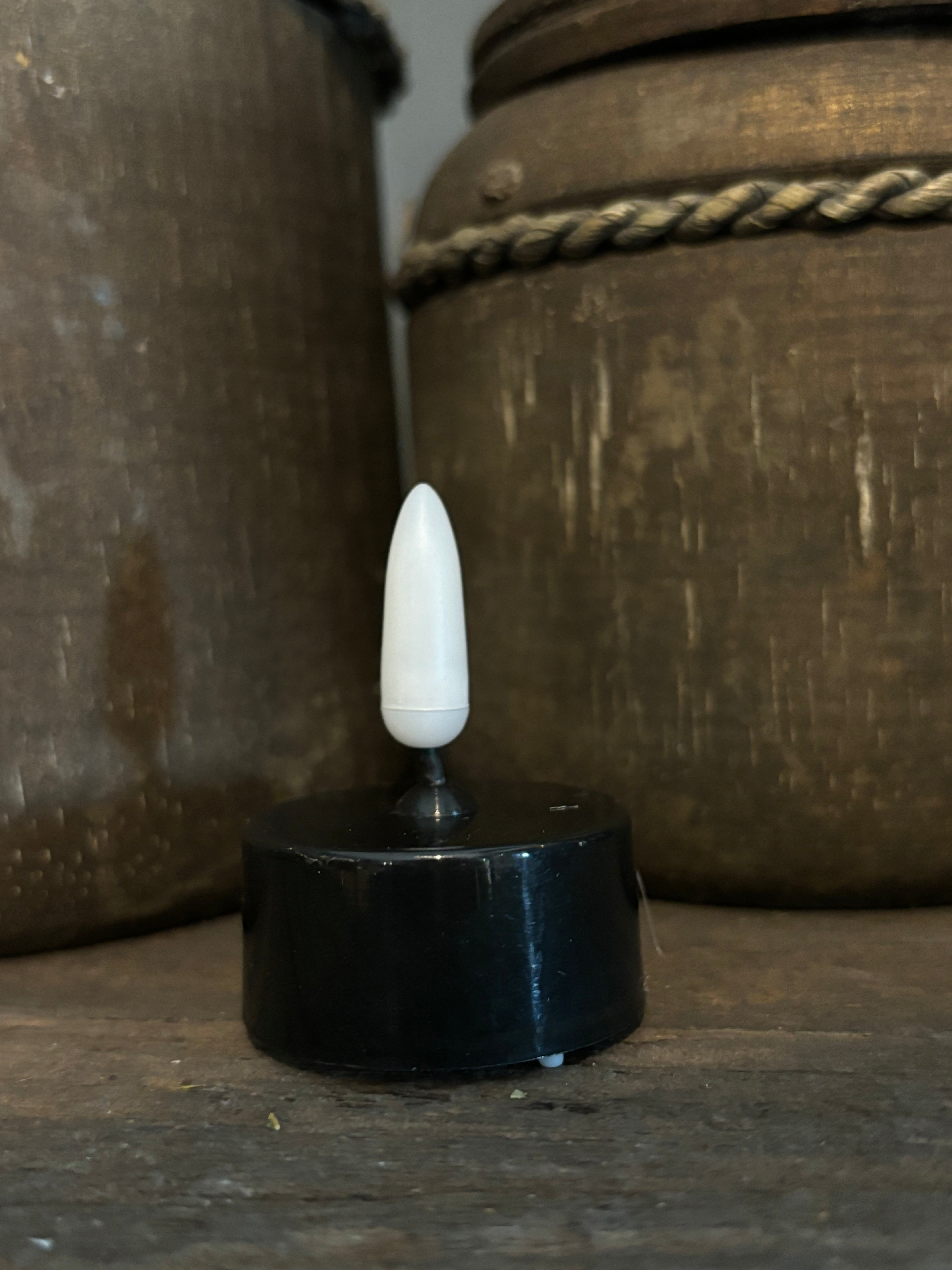 2 Led waxinelichtjes zwart Countryfield