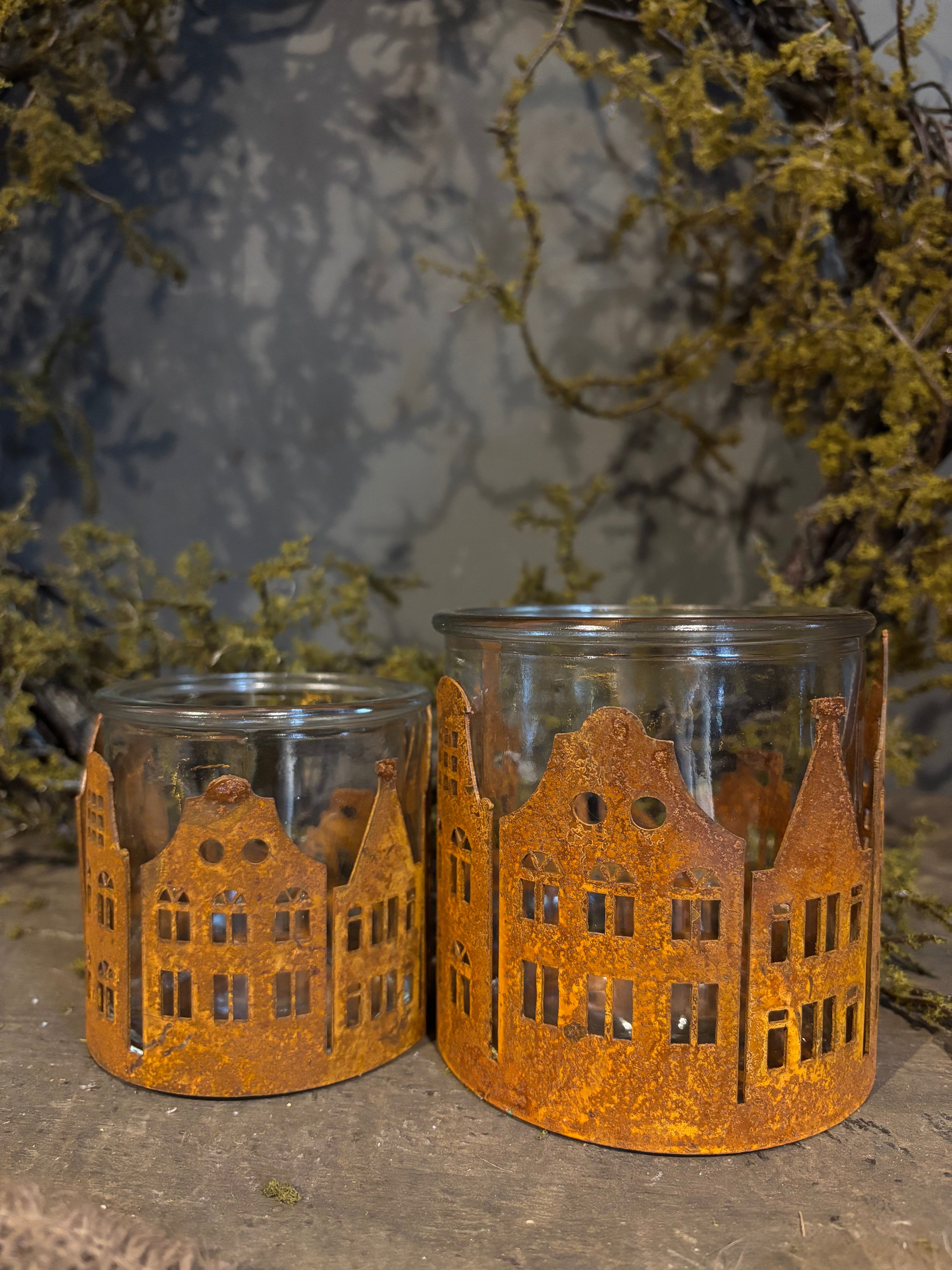 Waxinehouder huisjes groot