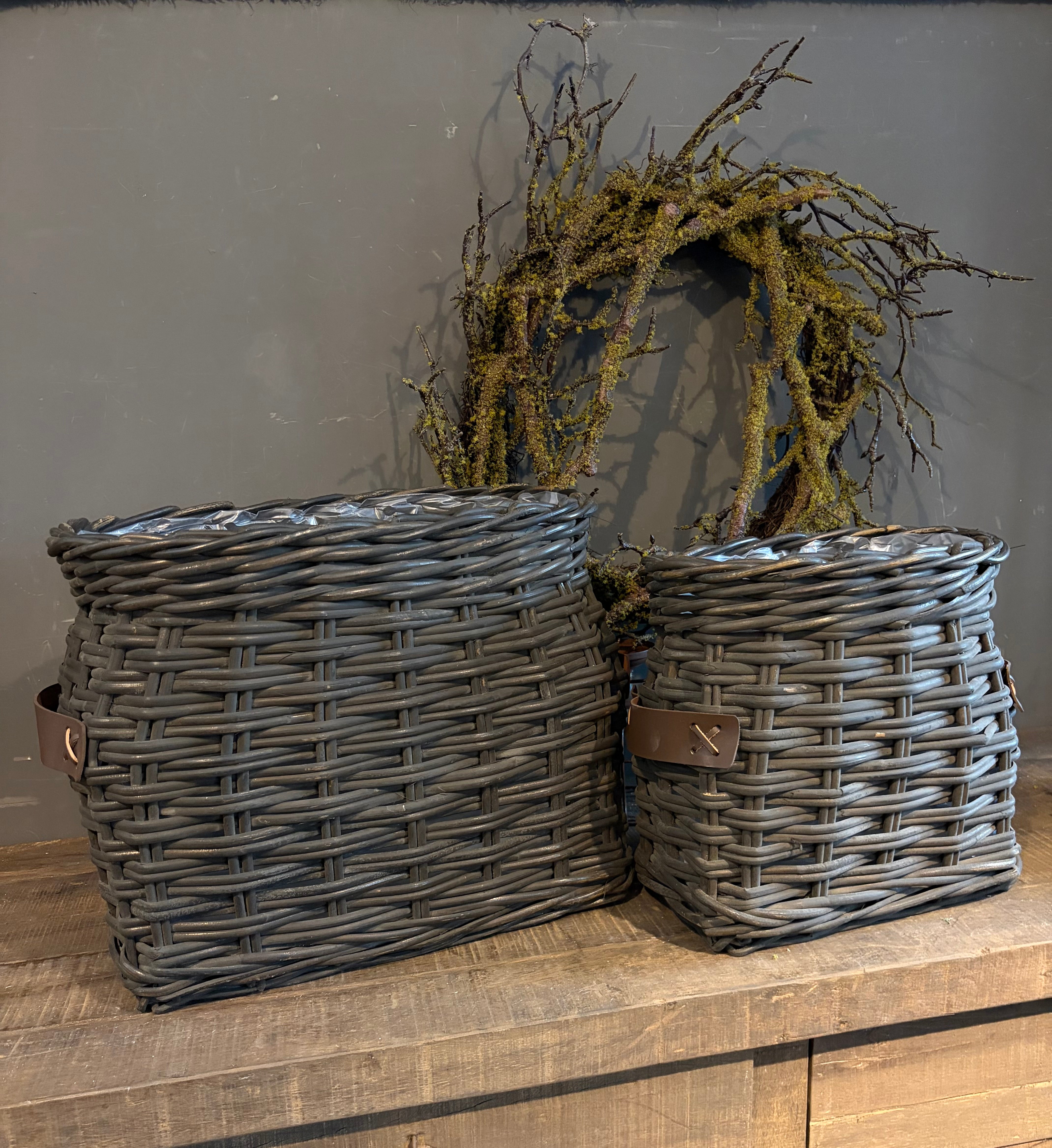 Rotan mand klein en groot
