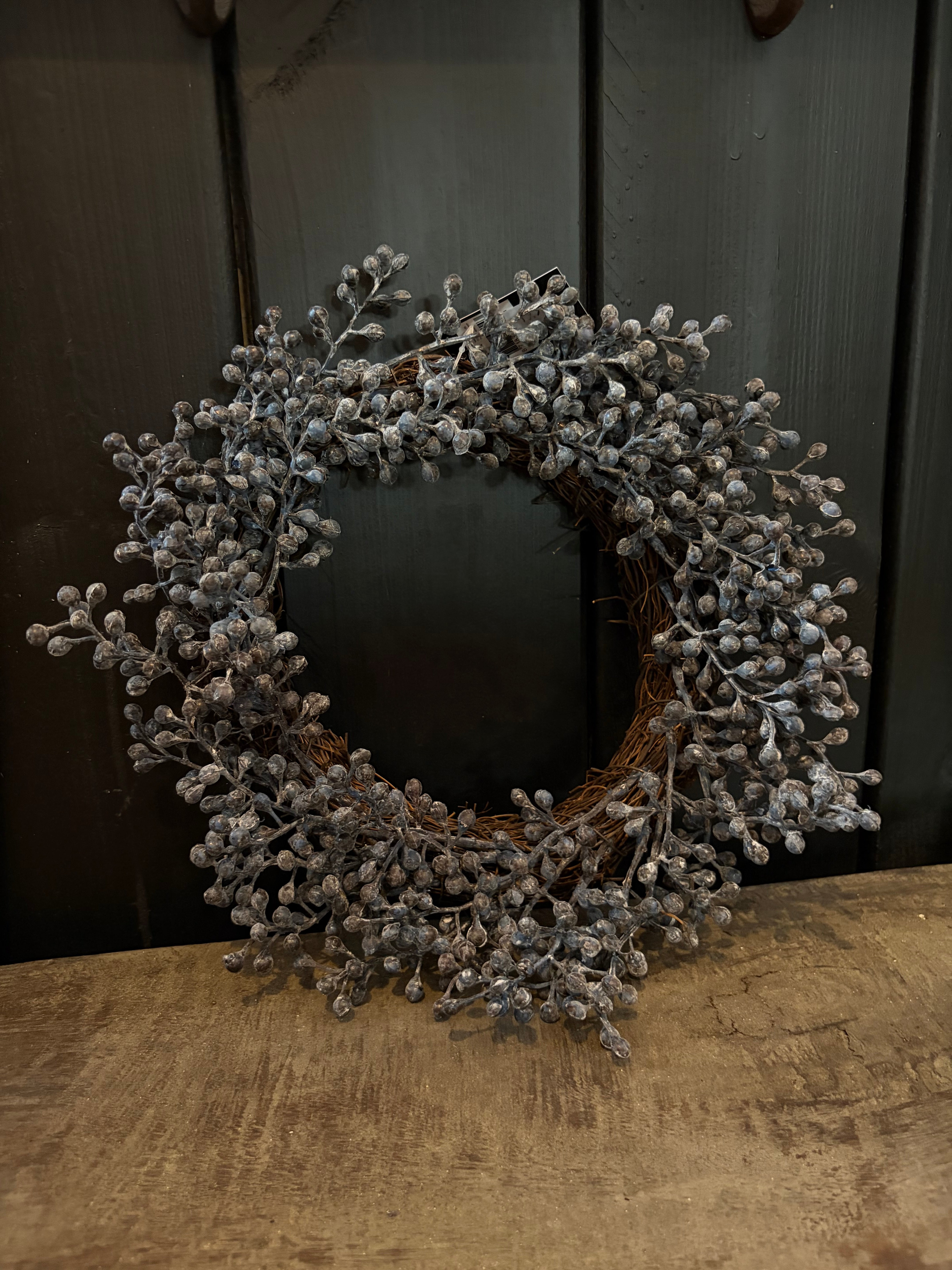 Kunst dadelkrans paars 25cm
