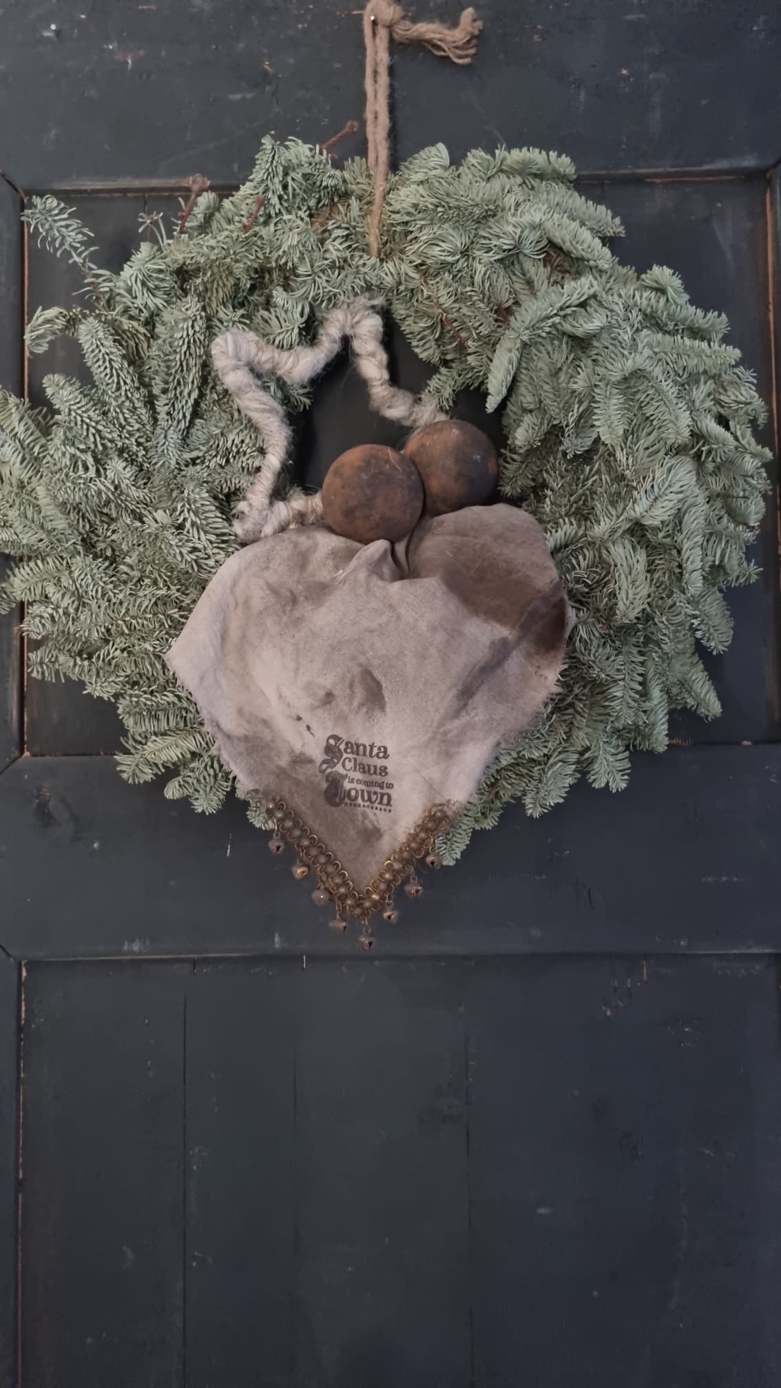 Shabby doek kerst kerstman