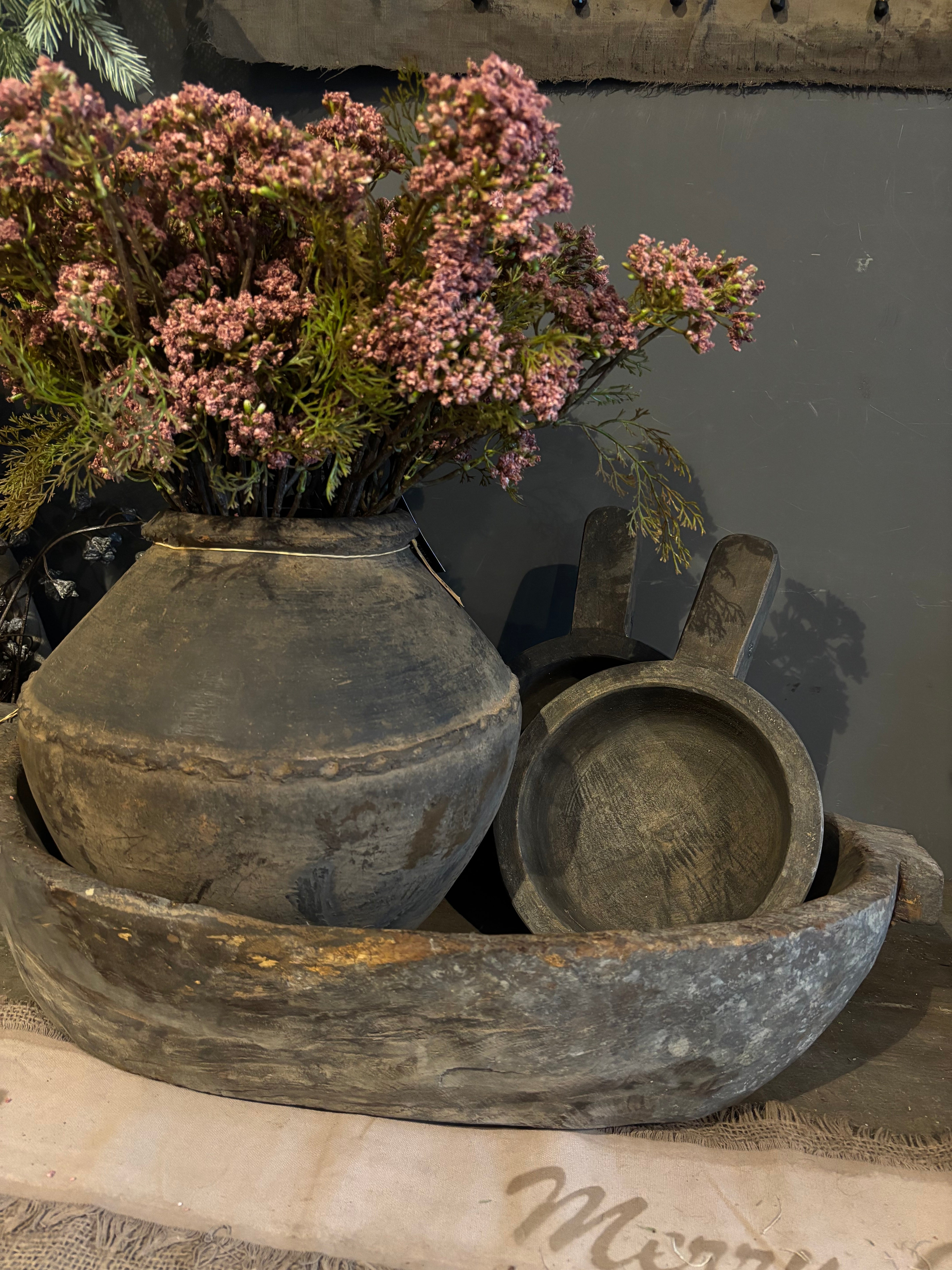 Houten bakje met steel