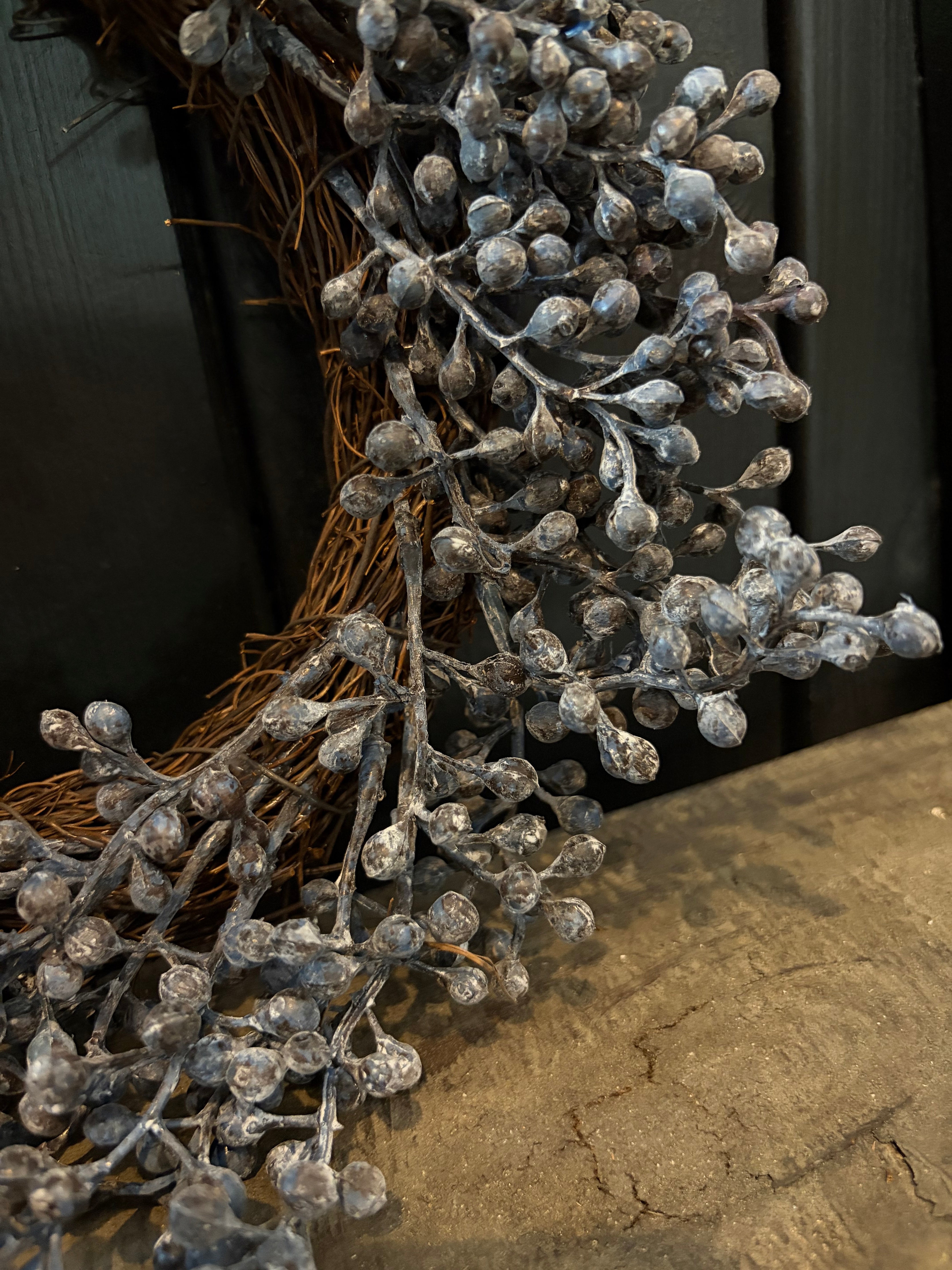 Kunst dadelkrans paars 25cm