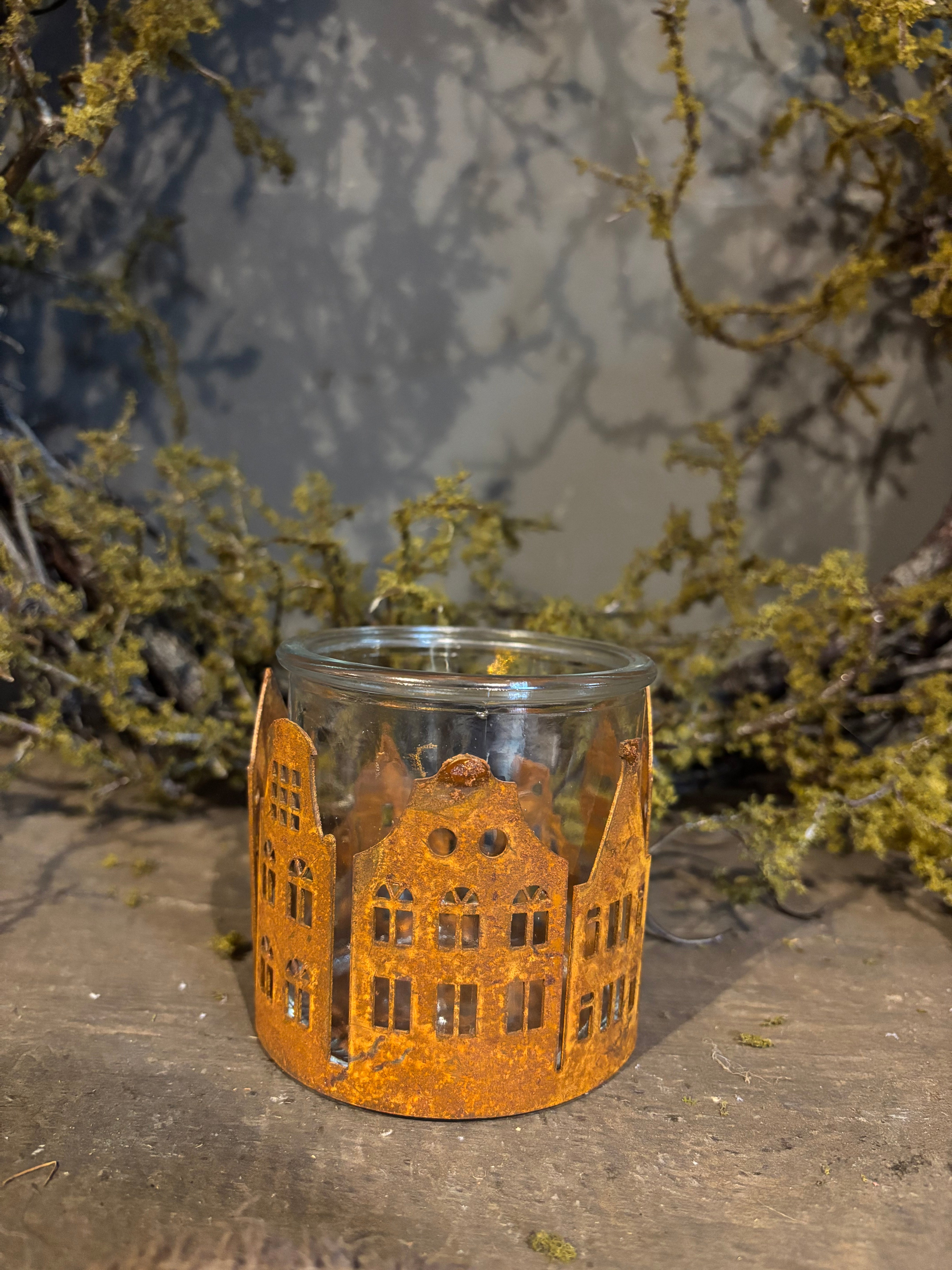 Waxinehouder huisjes klein