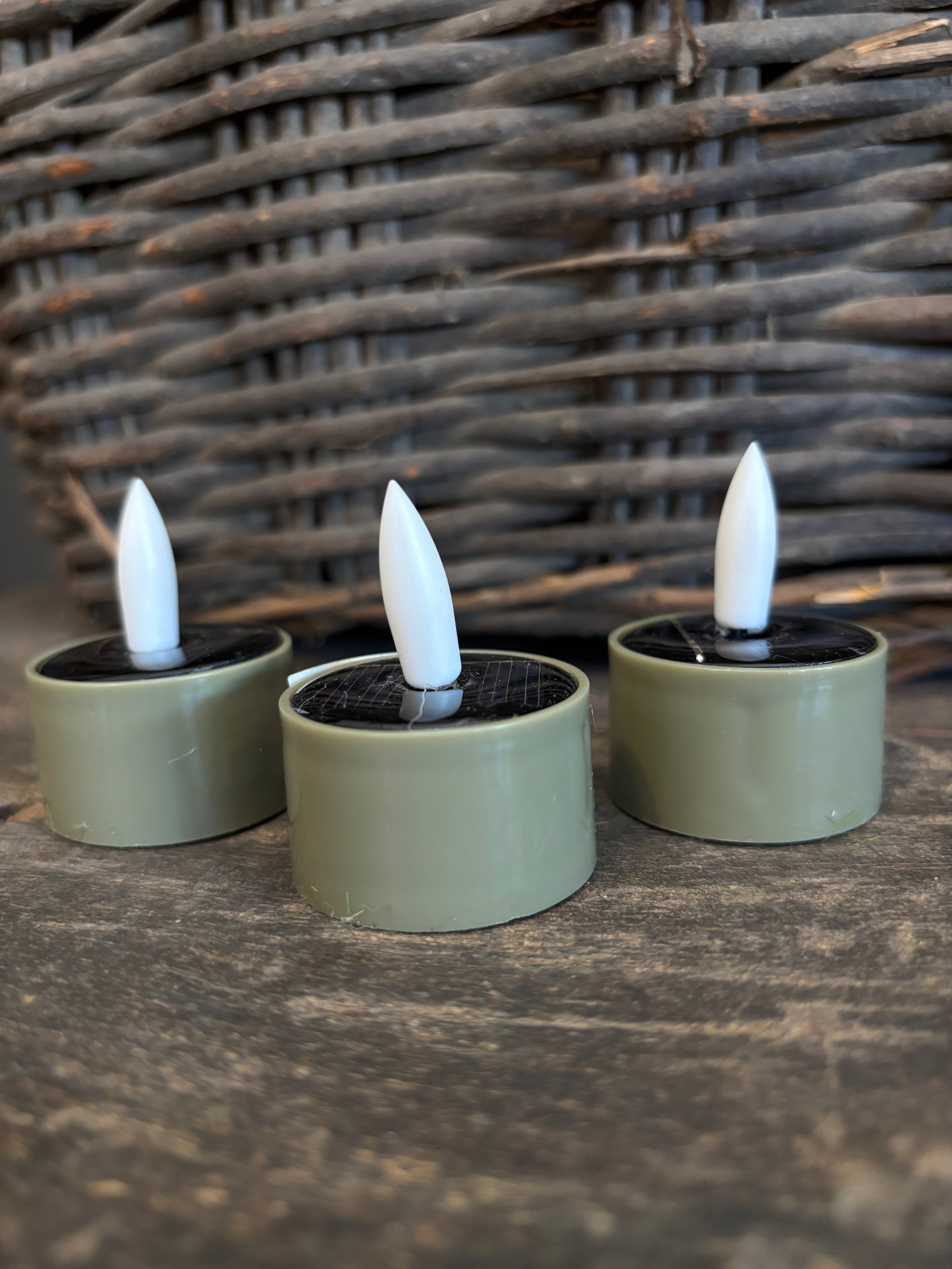 Solar waxines saliegroen 3 stuks
