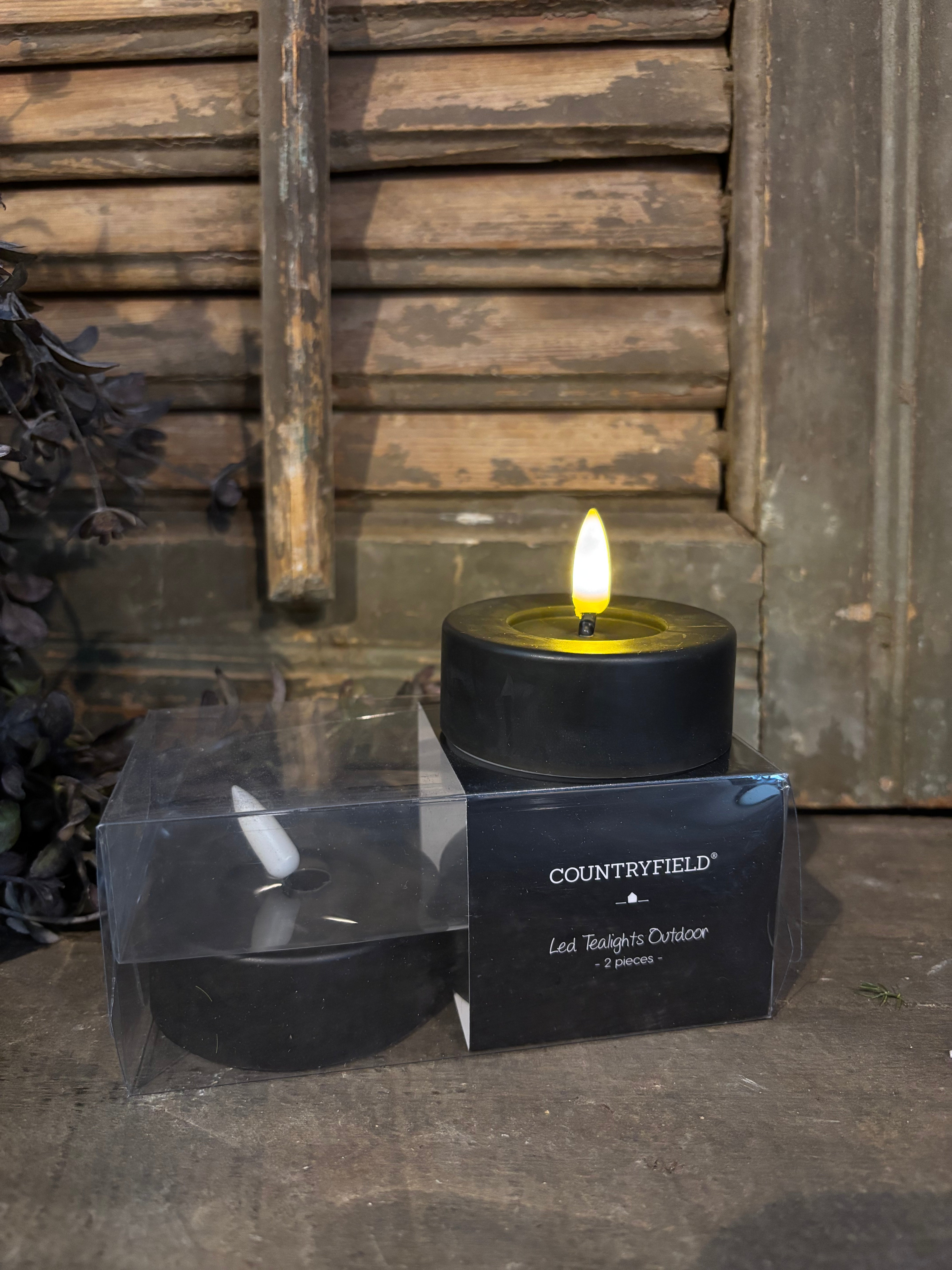 Grote led waxines zwart Countryfield