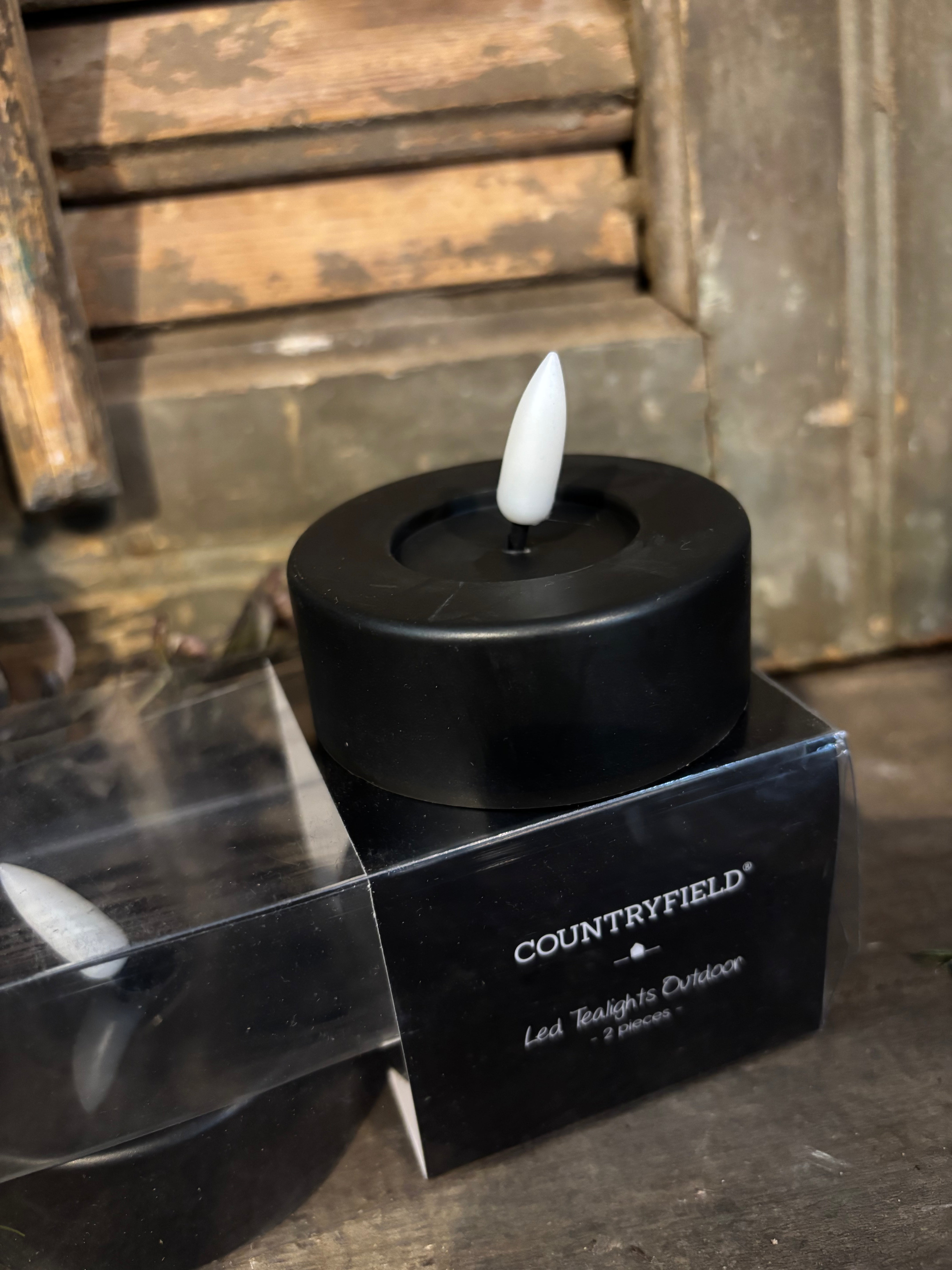 Grote led waxines zwart Countryfield