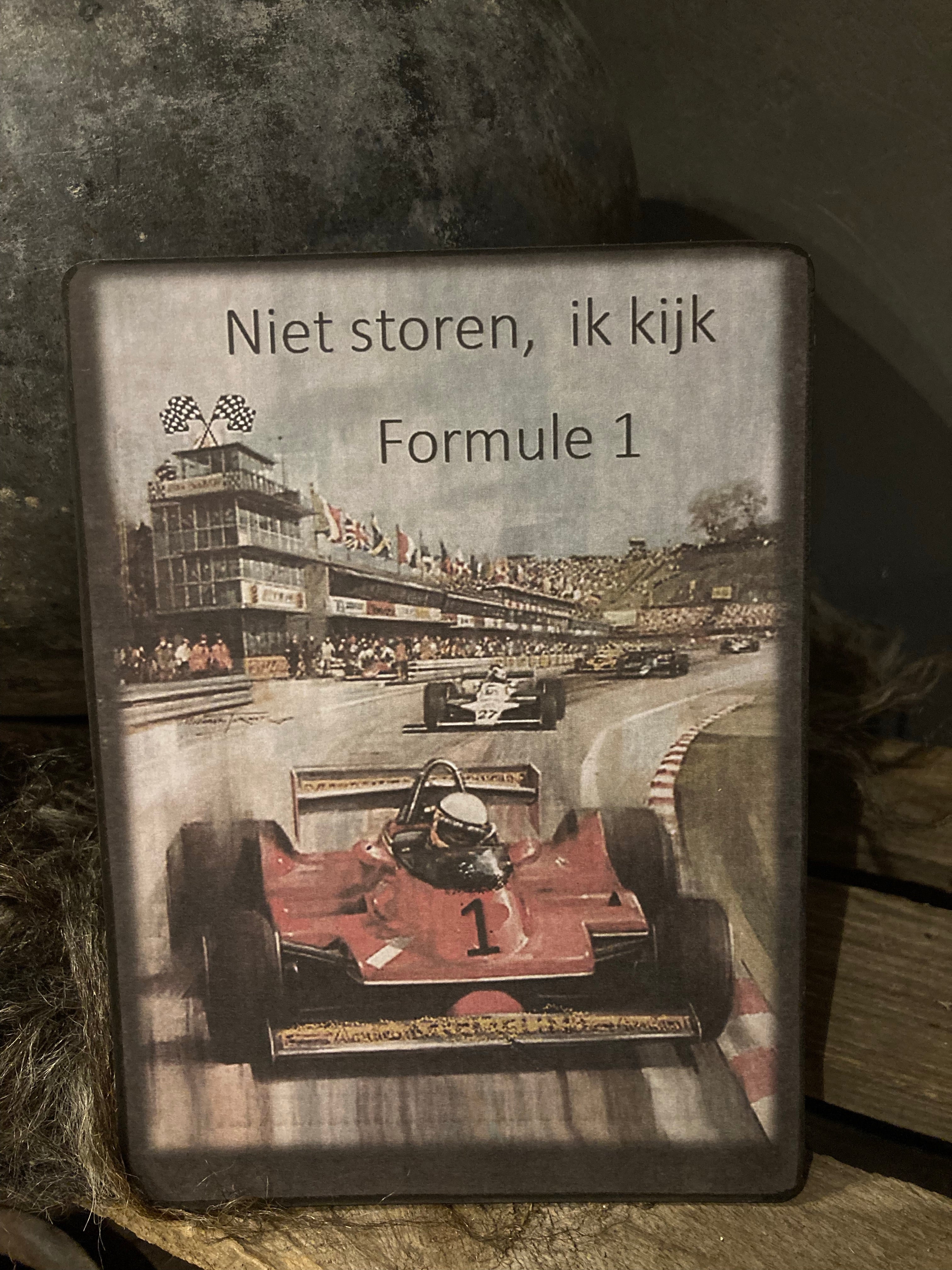 Decoratief bordje formule 1